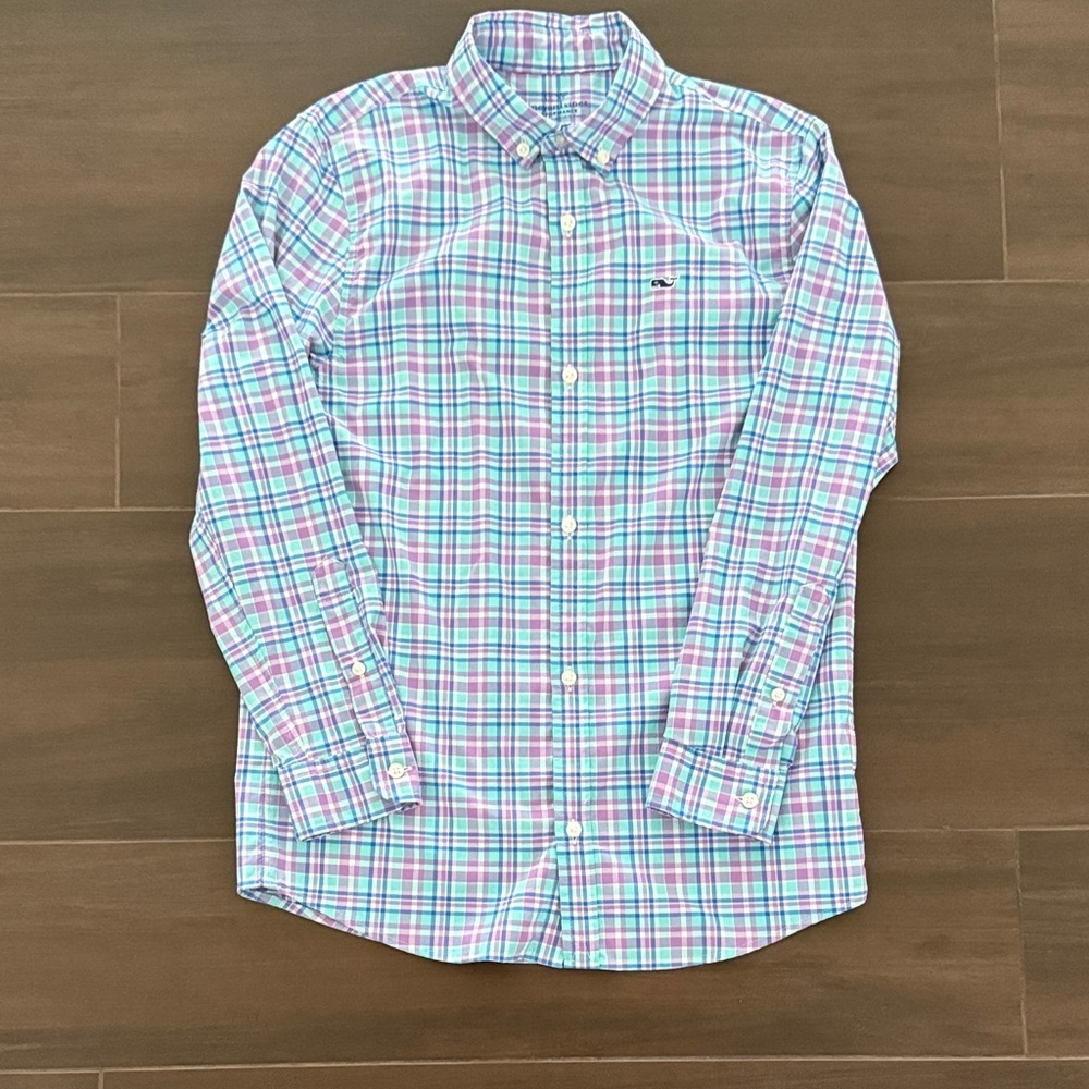 Vineyard Vines Boys Performance Plaid Button-Down Shirt